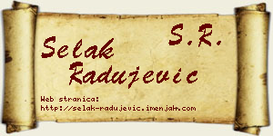 Selak Radujević vizit kartica